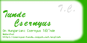 tunde csernyus business card